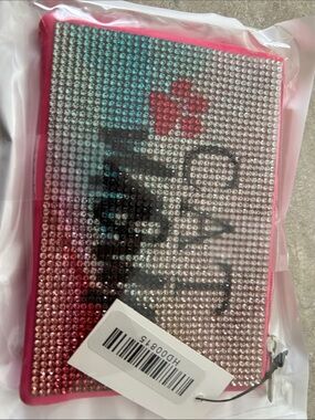 4/$100 Pink Rhinestone Embellished Wristlet Pouch